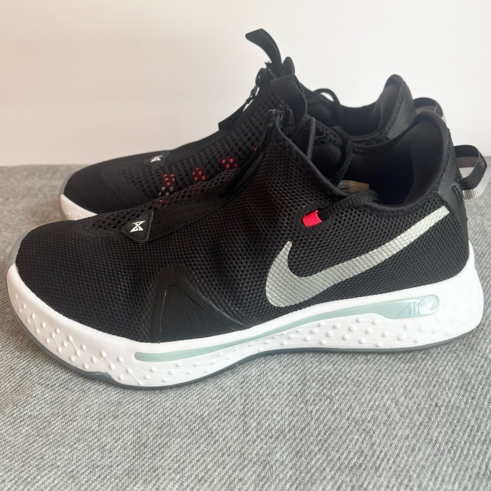Nike PG 4 Air Strobel Basketball Shoes Black/White/Red Men’s Size 8 - Picture 5 of 14